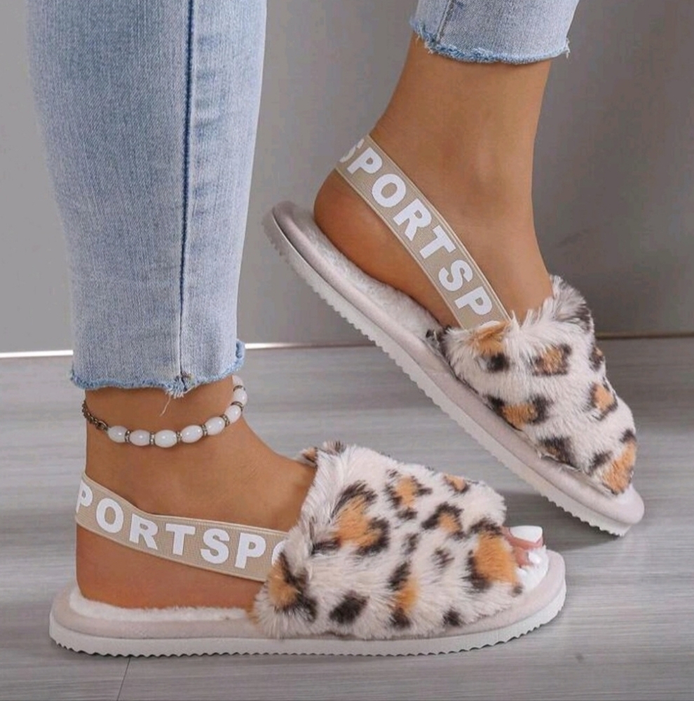 NEW Leopard Open Toe Slippers - Picture 4 of 4